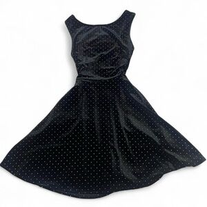 Classic Black Elegant Rhinestone Dress Formal
